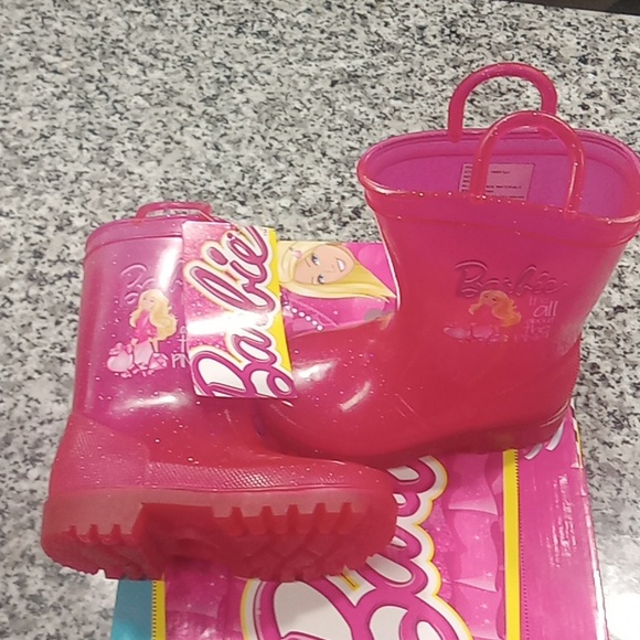 Pink Barbie Rain Boots - Picture 2 of 7